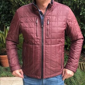 Zegna navy / red mens reversible coat large size​